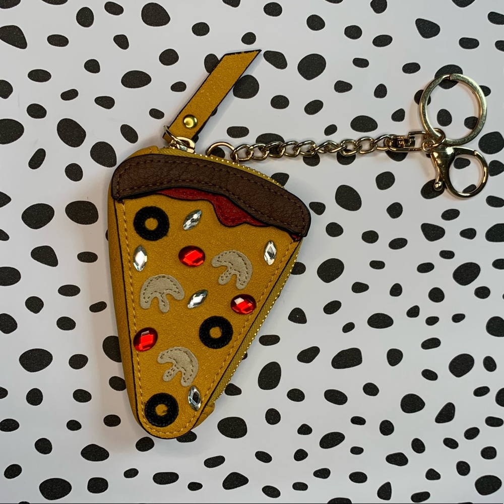 Pizza Keychain Wallet and Coin Purse